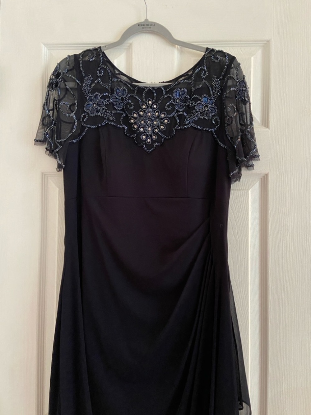 Xscape Navy Dress Label Detail